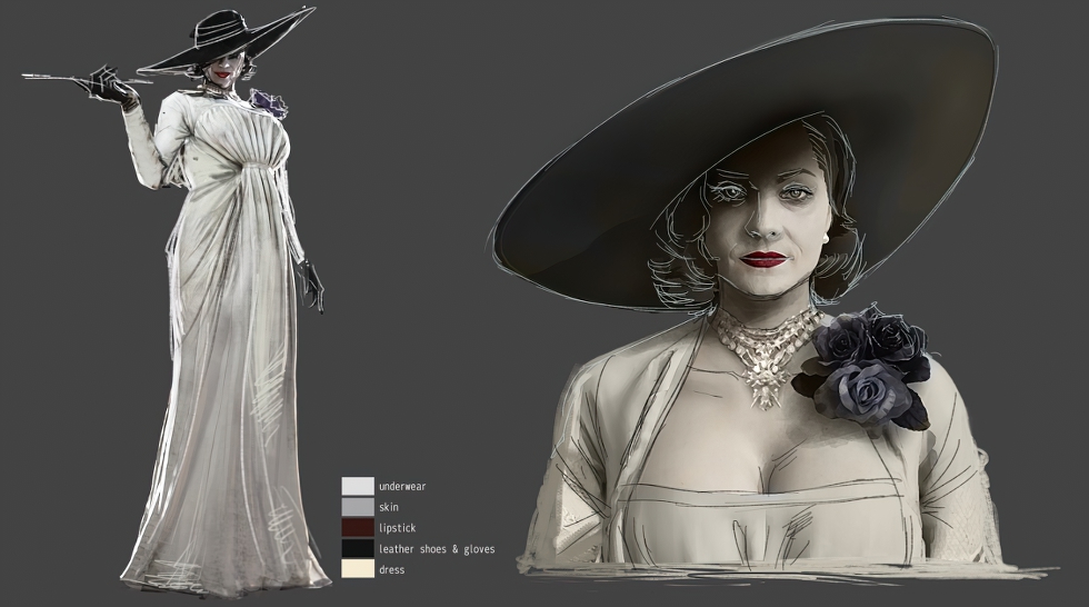 เผยภาพ Concept Art ของ Lady Dimitrescu และเหล่าลูกสาว จาก Resident Evil Village 5 resident evil village concept art 1