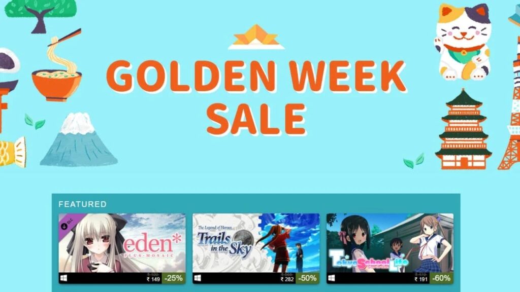 Steam เตรียมจัดกิจกรรม Golden Week Sale เทศกาลลดราคาเกมญี่ปุ่นในวันที่