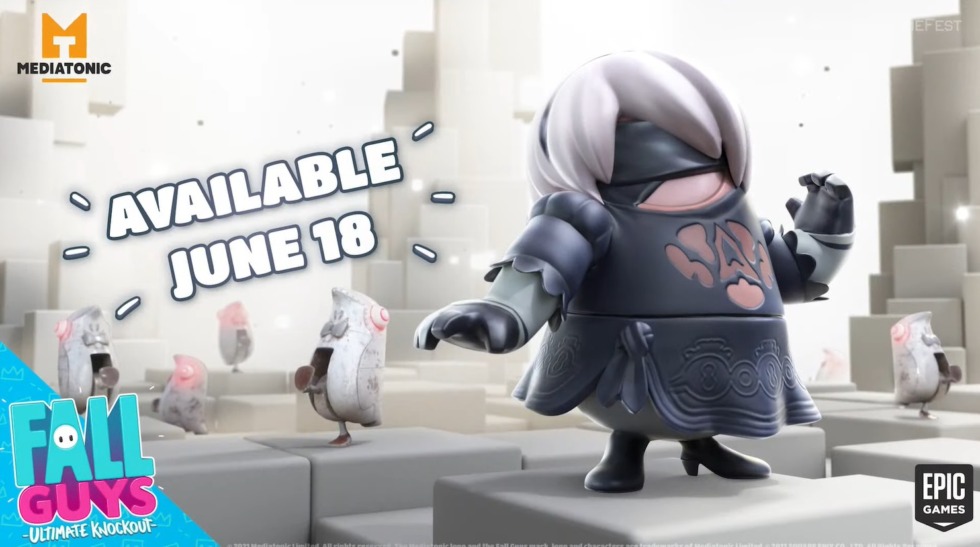 Fall Guys เปิดตัวสกินใหม่จาก NieR: Automata เตรียมอัปเดตเข้าสู่เกม 18 มิถุนายนนี้ 1 fall guys nier automata
