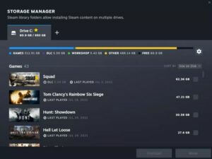 Steam Beta เปิดตัว Storage Manager ให้ผู้ใช้จัดการหรือย้ายไฟล์เกมง่ายขึ้น