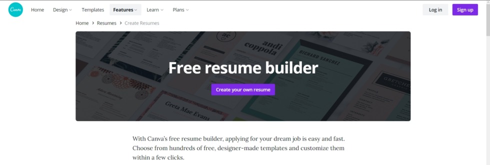 รวม 7 เว็บไซต์ทำ Resume ออนไลน์ สวย ฟรี มีแบบเยอะ 9 Canva