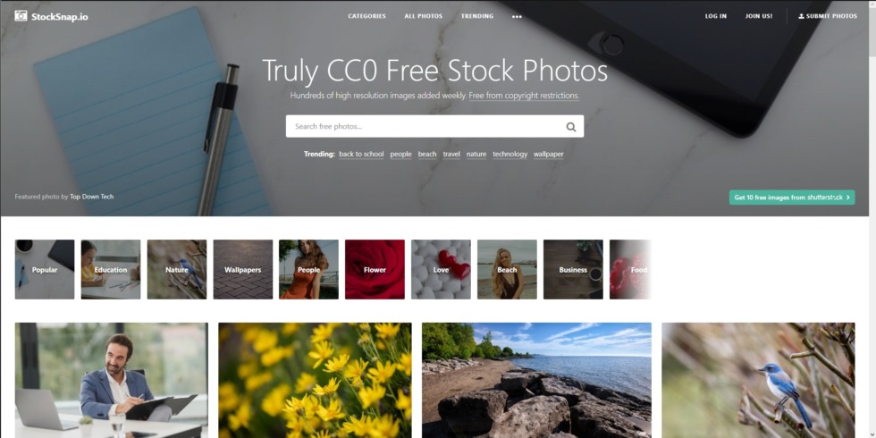 แนะนำ 6 เว็บแจกรูปฟรี ใช้งานได้ไม่เสียเงินและไม่ติดลิขสิทธิ์ 5 StockSnap