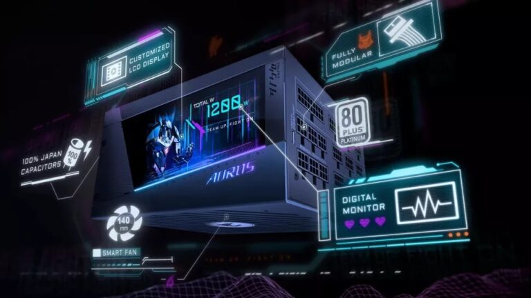 Gigabyte เปิดตัว Power Supply 1200 วัตต์ที่มาพร้อมหน้าจอสีในตัว
