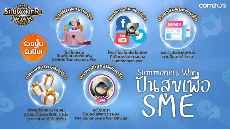 Com2us เปิดแคมเปญ “Summoners War ปันสุขเพื่อ SME” ซัพพอร์ตร้านแฟนๆ ที่ได้รับผลกระทบจาก Covid-19! 3 02
