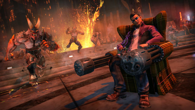 รวมอาวุธสุดบ้าบอของ Saints Row ที่ช่วยให้การเล่นสนุกสนานขึ้น 9 Armchair A Geddon
