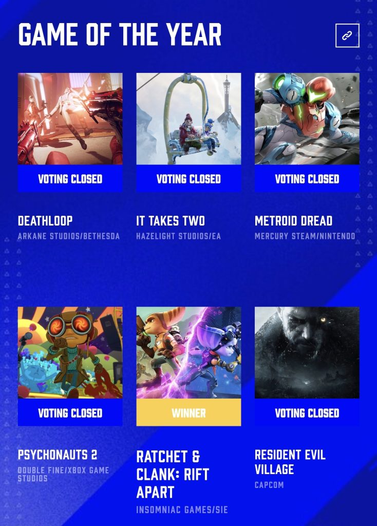 บั๊กหรือหลุด ? The Game Awards เผลอประกาศรางวัลเกมแห่งปี ล่วงหน้าให้ Ratchet and Clank: Rift Apart 2 The Game Awards (2)