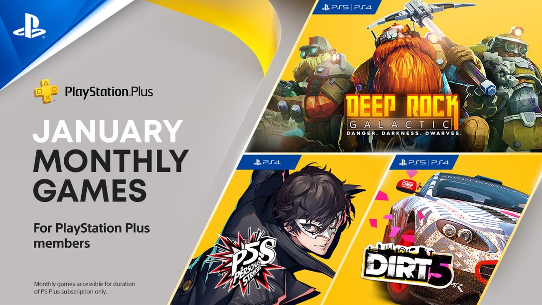 Persona 5 Strikers, Dirt 5 และ Deep Rock Galactic แจกฟรีให้กับสมาชิก PS