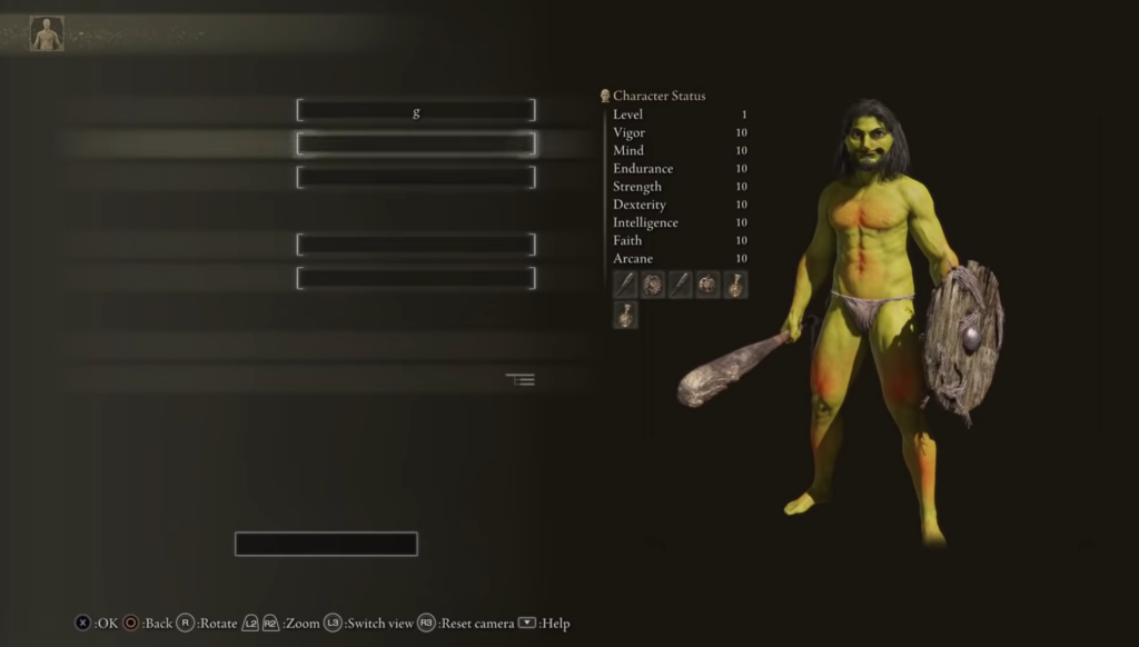 หลุดหน้าเมนูสร้างตัวละครของ Elden Ring ที่มาจากเกมในเวอร์ชัน Network Test 1 Elden Ring Character Creeation