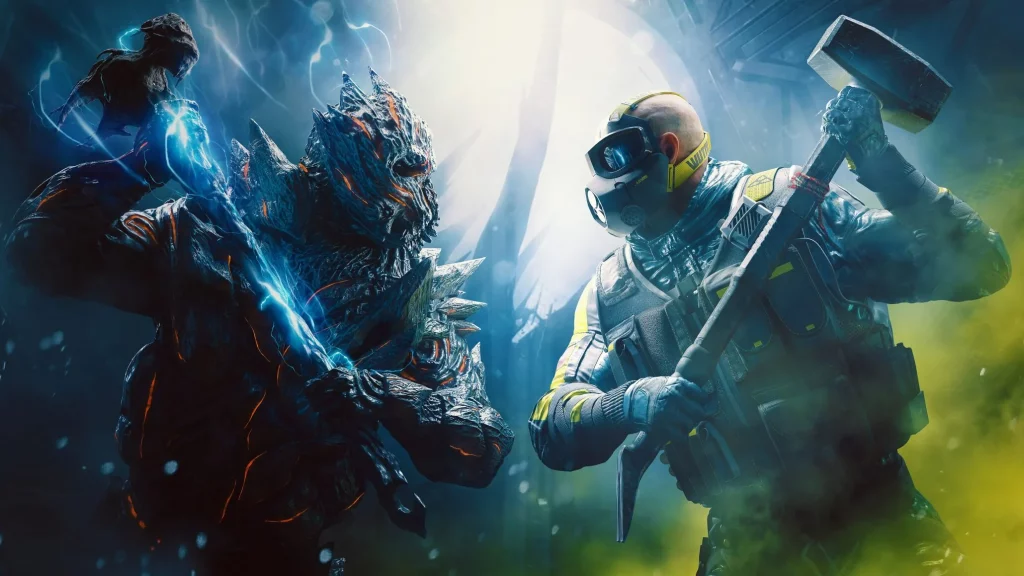 รีวิว Rainbow Six Extraction การเล่นเชิงกลยุทธของ Rainbow Six พบกับความสยองแบบใหม่ 4 R6e Hirez Sledge Vs Proteans 2060x1159 1