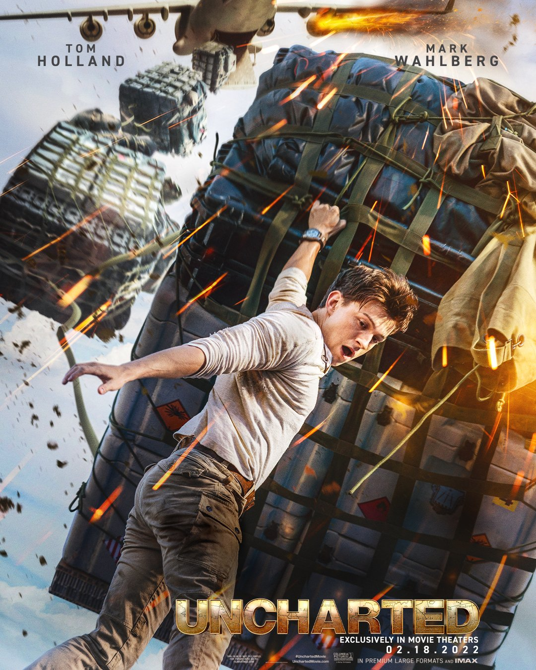 เผยโปสเตอร์จากภาพยนตร์ Uncharted กับฉากสุดระทึกกลางท้องฟ้า กำหนดฉาย 18 ก.พ. นี้ 2 Uncharted Poster