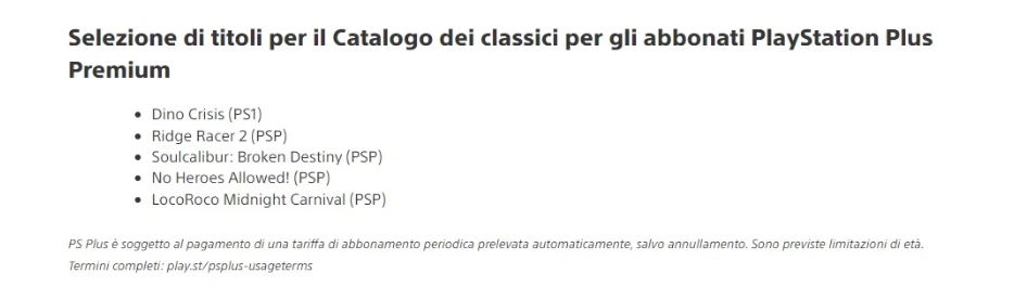Sony อิตาลี หลุดรายชื่อ Dino Crisis กับ Ridge Racer 2 เป็นเกมคลาสสิกที่มีให้เล่นใน PlayStation Plus 2 Sony