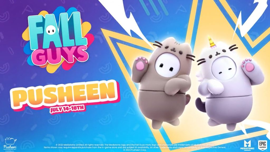 Fall Guys จับมือกับน้องแมว Pusheen เพิ่มสกินใหม่สุดน่ารัก เตรียมวางขายวันที่ 14 - 18 กรกฎาคมนี้ 1 Fall Guys Pusheen