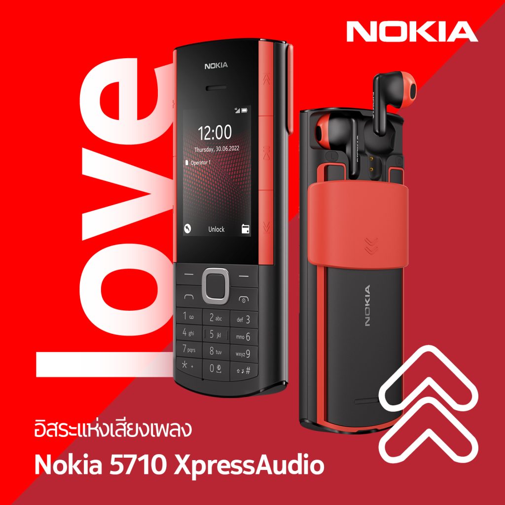 Nokia 5710 XpressAudio มือถือทรงคลาสสิก มีหูฟังไร้สายเก็บได้ด้านหลัง ราคา 2,690 บาท เริ่มขายในไทย 1 ก.ย. นี้ 2 Nokia (2)