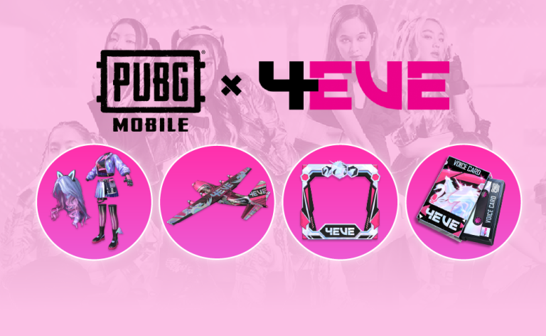 เริ่มแล้ว! PUBG MOBILE x 4EVE ในแคมเปญสุดน่ารัก สะสมไอเทมสุดคิวท์จาก 7 สาวได้เลย วันนี้