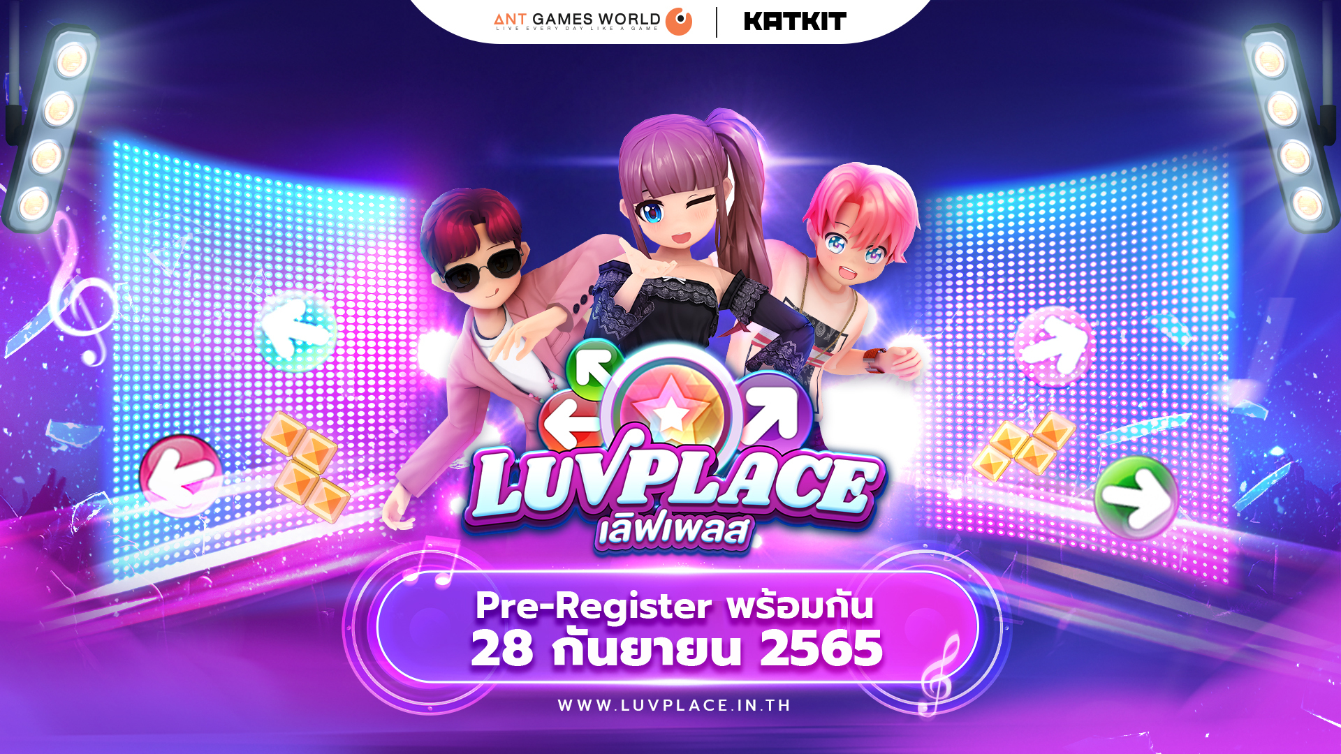“ANT Games World” จัดงาน “LuvPlace Focus Group” เกมใหม่จากเกาหลี รวมก๊วนเพื่อนรักนักเต้น เปิดตัวในไทยครั้งแรก...ของโลก!! “บอนซ์-ณดล” พร้อม “นุช-กีตาร์ TwentyTwo22” ร่วมสร้างความสนุกสุดแฮปปี้ 4 Slide End Pre Register
