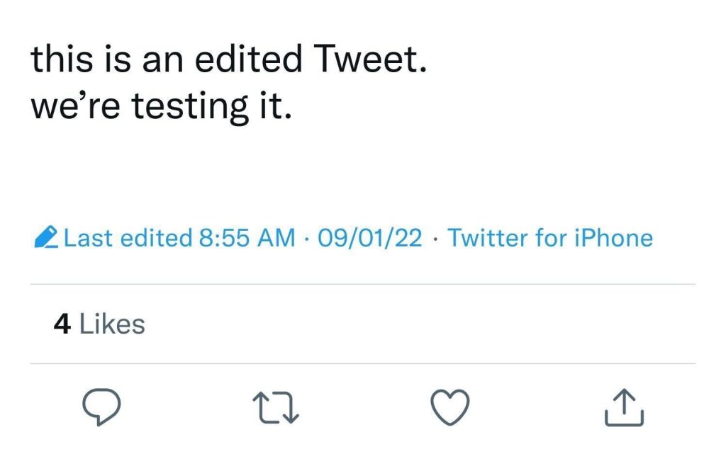 Twitter New Edit Tweet Feature Only Test