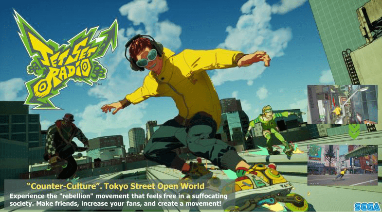 SEGA เผยงานศิลปะเกม Crazy Taxi, Golden Axe, Jet Set Radio, Shinobi และ Streets of Rage ฉบับ Remake 4 Jet Set Radio