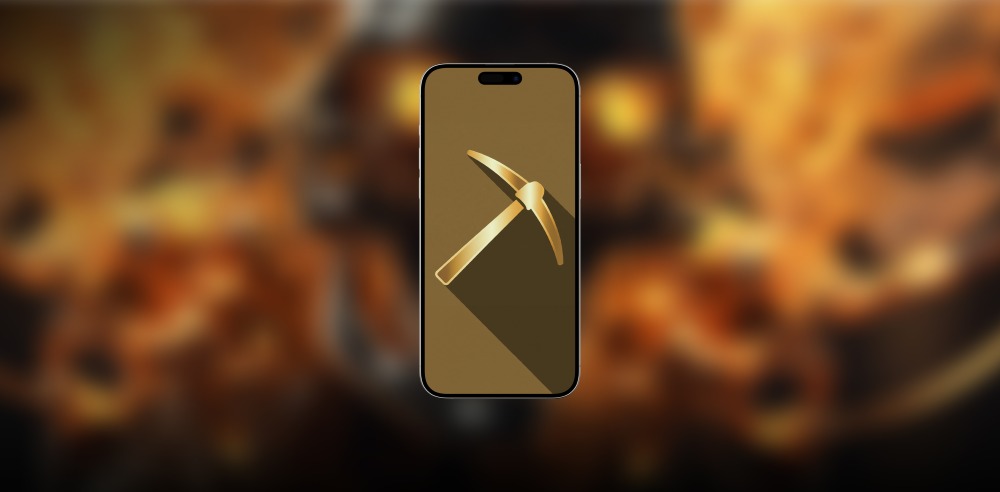 golden pickaxe malware on iphone15 screen