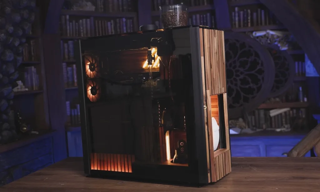 YouTuber สาย DIY ทำโปรเจกต์พิสดารดัดแปลง PC ให้มีเครื่องชงกาแฟในเคส 1 PC 2