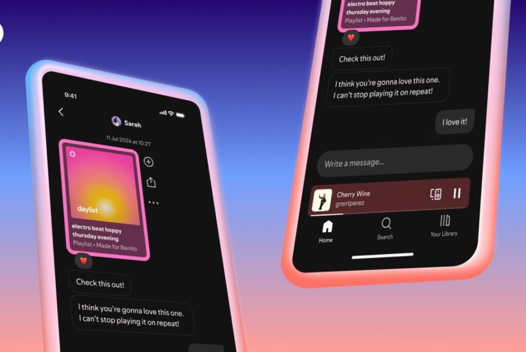 Spotify เตรียมปล่อยฟีเจอร์ DM ให้ส่งข้อความและแชร์เพลงหากันได้เร็ว ๆ นี้