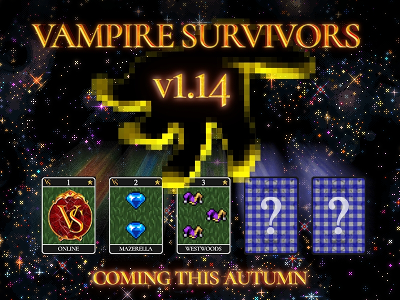 Vampire Survivors ยังไปต่อ เตรียมอัปเดตโหมด Free-Roam ในแบบ Beta Online และจะมีเวอร์ชันเกมกระดานด้วย 2 vampire survival update