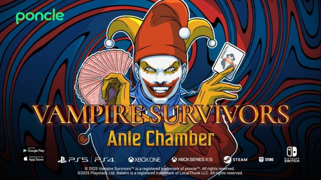 Vampire Survivors ปล่อย DLC ฟรี เพิ่มตัวละครใหม่จาก Balatro ดาวน์โหลดได้แล้วตอนนี้ 1 Vampire Survivors x Balatro