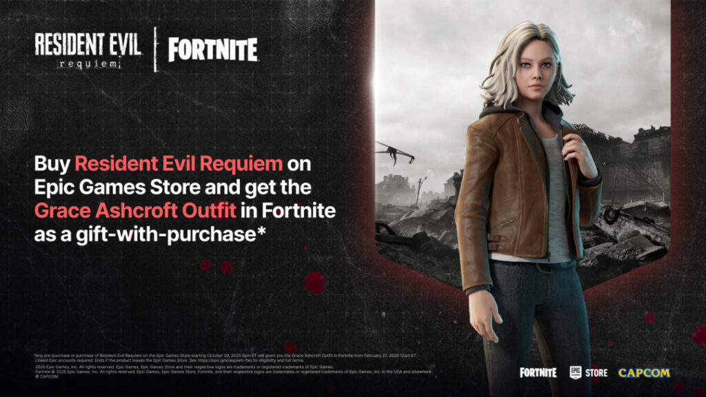 เผยโฉม Skin Fortnite ของ Grace Ashcroft สำหรับผู้สั่งจองเกม RE Requiem บนร้านค้า Epic Games Store 1 Grace Fortnite
