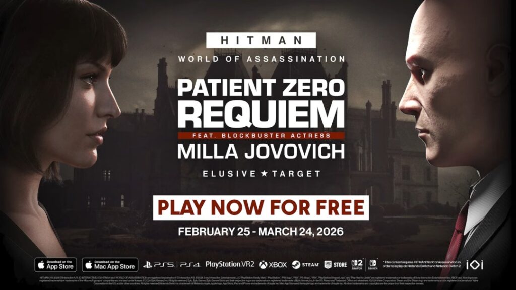 ภารกิจสังหารนางพญา พบกับ Elusive Target คนใหม่ Milla Jovovich ใน Hitman เล่นได้ฟรีถึงวันที่ 24 มีนาคมนี้