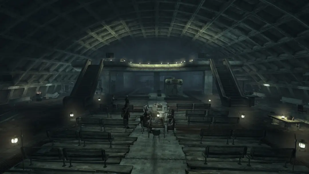 Fallout 3 เกือบจะมีทางรถไฟใต้ดินครอบคลุมทั่วทั้งแผนที่ในเกม แต่ทีมงานก็คิดได้ว่ามันคงน่าเบื่อมาก ถ้าต้องเดินทางใต้ดินตลอดทั้งเกม 2 Meresti Metro Station