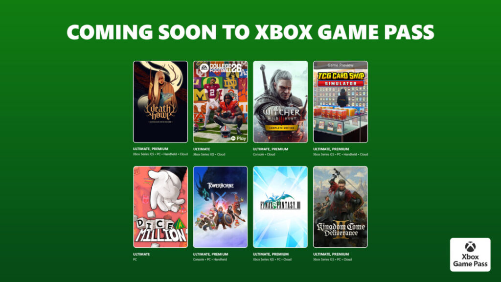 Xbox Gamepass Announcement
