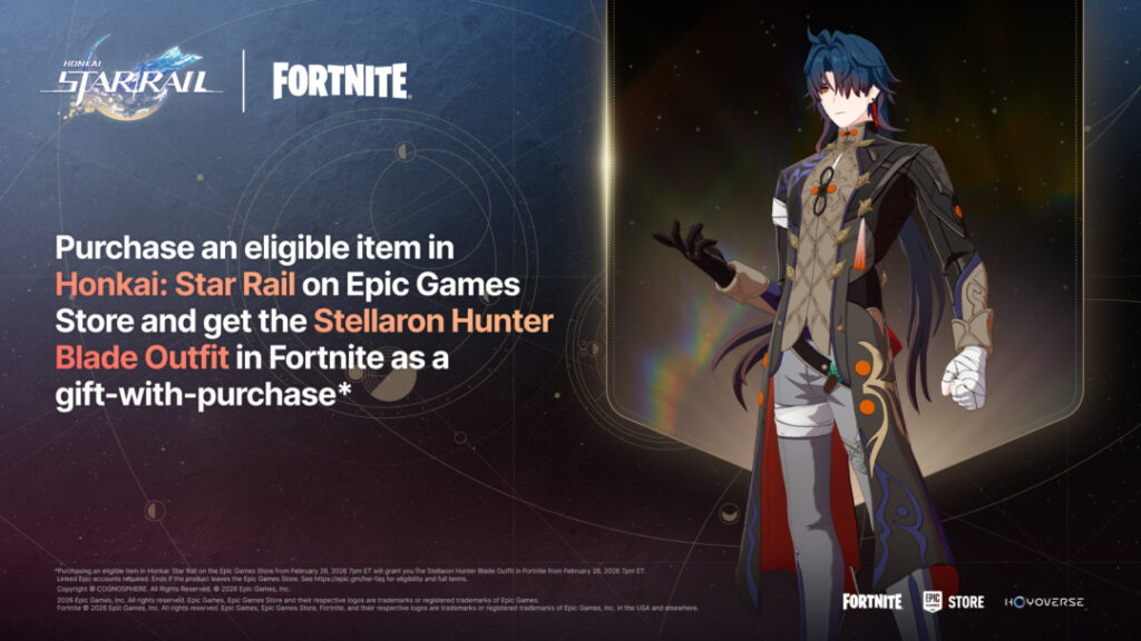 Epic จัดโปร จับจ่ายใช้สอยใน Star Rail ผ่าน Epic Games Store รับฟรีสกินใน Fortnite