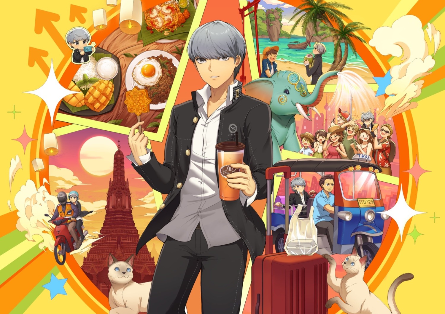 Atlus เผยอาร์ตพิเศษจาก Persona 4 ฉลอง 30 ปี Persona วาดโดยคุณ Rachta Lin 2 Persona 4 Thailand Rachta Lin