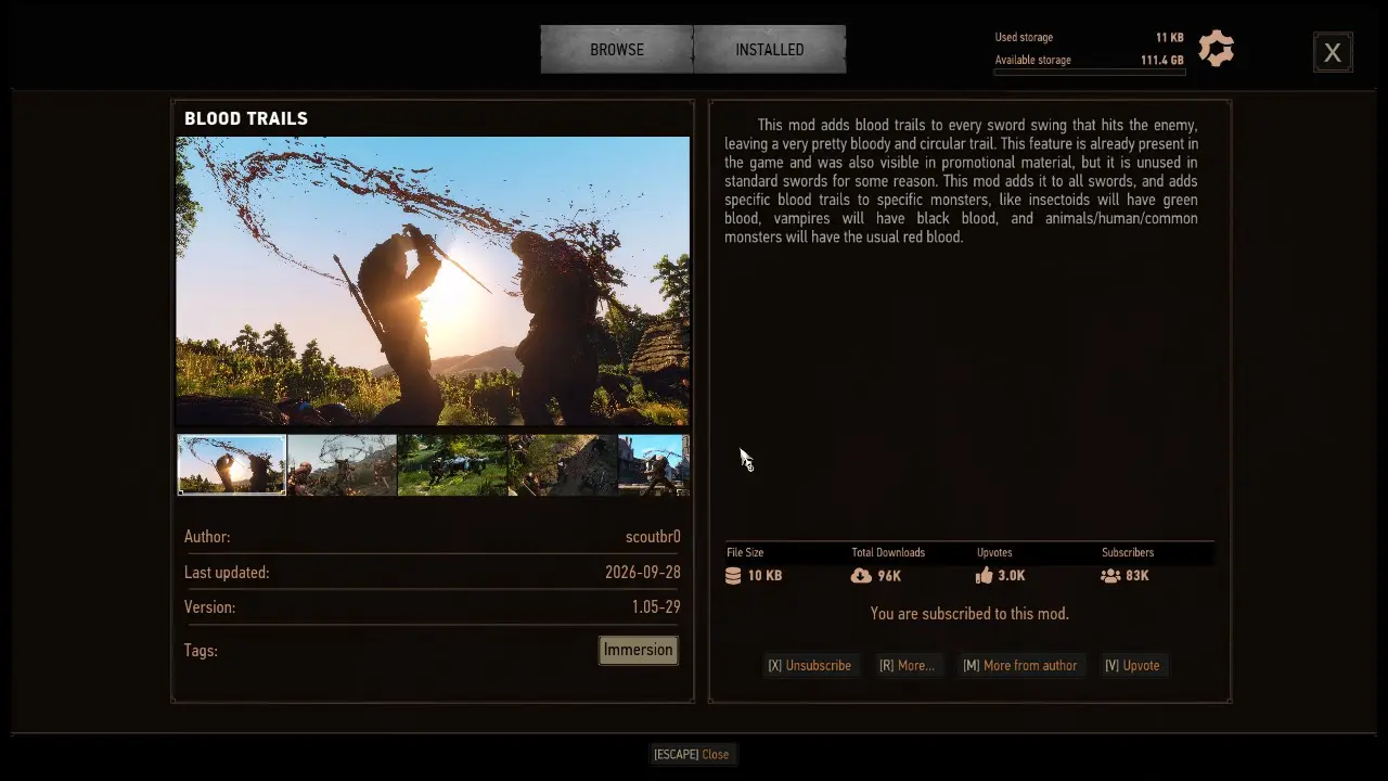 ม็อดที่กด Subscribe แล้วกำลังดาวน์โหลดผ่าน mod.io ในเกม